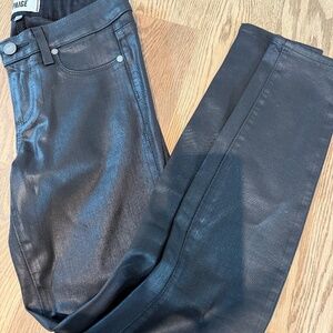 Paige coated black skinny jeans - size 25